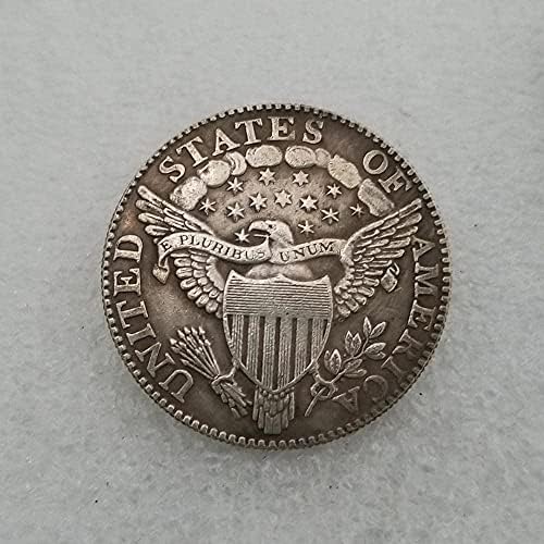 Starinski zanati Amerika 1807 Srebrna mesing i stari srebrni dolar srebrni okrugli vanjskotrpa