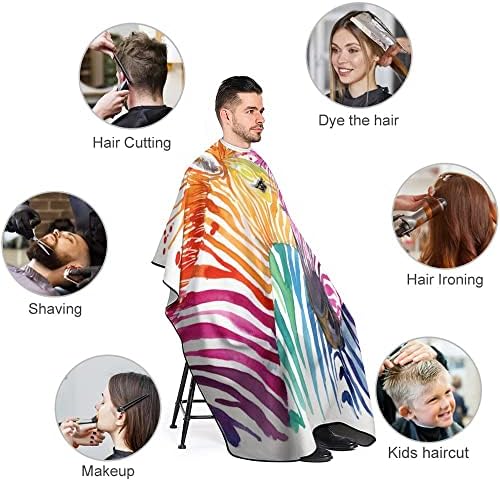 Vantaso akvarelor Zebra Barber Cape za muškarce Žene Djeca Professional, Extra Veliki frizura pregača sa
