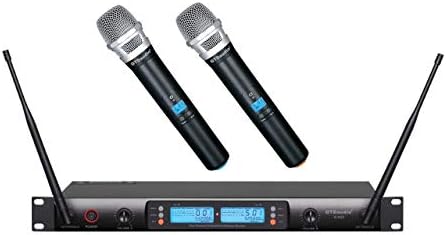 GTD Audio 2x100 podesivi kanali UHF bežični Akumulatorski ručni mikrofon Mic sistem idealno za Crkvu, Karaoke,