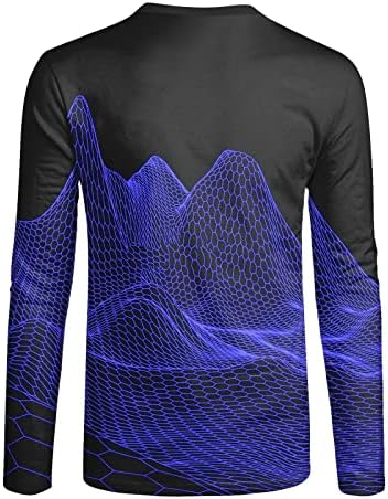 Dukseri za muškarce 3D Print majice s dugim rukavima Muški digitalni ispis Aktivni pulover Ležerne prilike