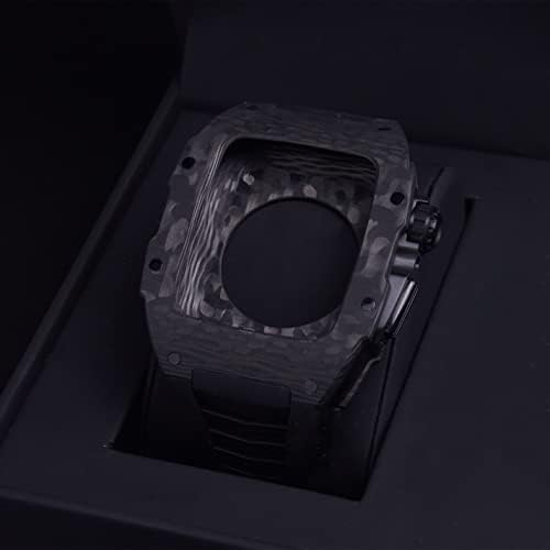 AEMALL Carbon Fiber Case Sport Mod Mod za Apple Watch 7 45 mm Lagani remen za IWatch 6 SE 5 4 Serija 44mm