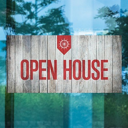 CGsignLab | Otvorena kuća -Natičko drvo prozor Cling | 24 x12