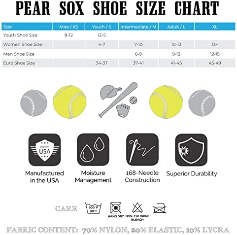 Pear Sox OTC bejzbol Softball Stirrup Socks crna, bijela, Vegas Gold, Vegas Gold
