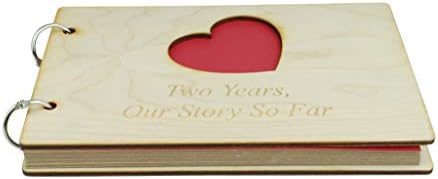 Drvena dvogodišnja dvogodišnja drvena bilježnica - savršena za vašu ženu ili djevojku