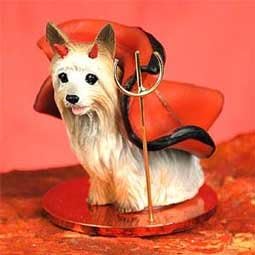 Silky Terrier Little Devil Dog Figurine