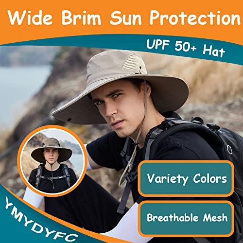 Muškarci Sun Hat Vanjski kašika Široka Brim Boonie Hat UV zaštita od sunca Ribolov Pješačke šešire