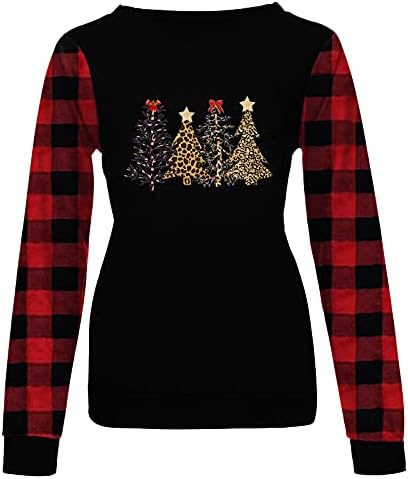 Pamučna majica Ženski aktivni okrugli vrat Božićni hladni opušteni fit košulje Žena tiskana klasična usevka