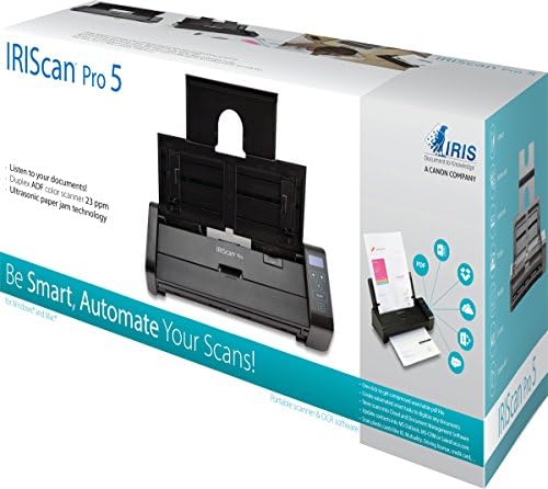IRIScan Pro 5 boja prijenosni Duplex skener dokumenata, automatski dodavač dokumenata 20 stranica, Ultra