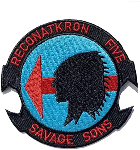 RVAH - 5 Savage Sons Squadron Patch-Sew On, 3.5