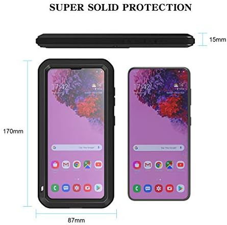 LOVE Mei vojna robusna torbica za Samsung Galaxy S21 5G, sa zaštitom ekrana od kaljenog stakla, hibridnim metalom otpornim na prašinu otpornim na ogrebotine i silikonskim gelom za teške uslove rada za cijelo tijelo S21 5G
