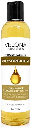 Polysorbate 20 autor Velona - 8 oz | Solubilizator, hrana i kozmetička klasa | Sve prirodno za kuhanje,