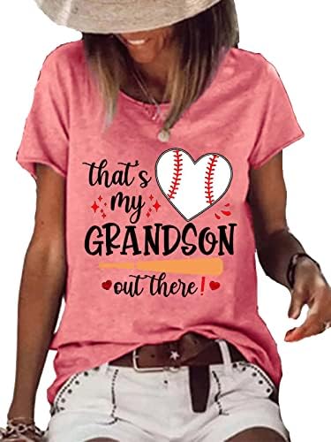 To je moj unuk bejzbol majica bejzbol ljubavnika srca majica smiješni tee vrhovi