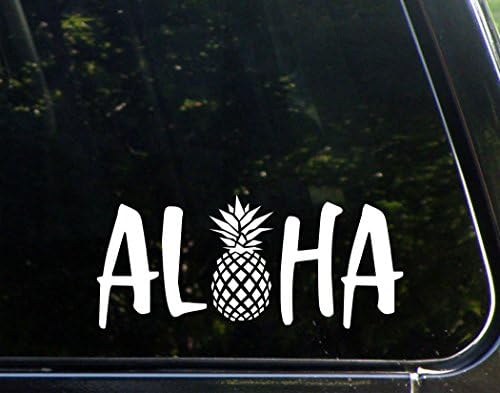 Aloha - 8-1 / 2 x 3-3 / 4 - vinil die naljepnica za naljepnicu / branik za prozore, automobile, kamione,