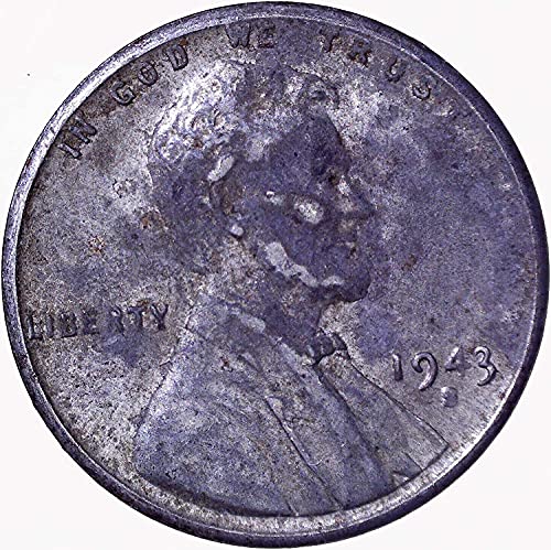 1943 s čelik Lincoln pšenica Cent 1c vrlo dobro