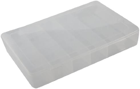 Iivverr Clear White Plastic Mini Electronic 24 components storage case Organizer (Clear White Plastic Mini