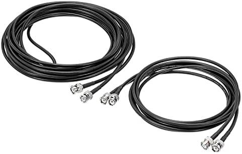 MECCANIXITY RG58 RF koaksijalni kabl 2pack 6ft i 1pack 25ft kabl za Video, emitovanje sa BNC muškim konektorima