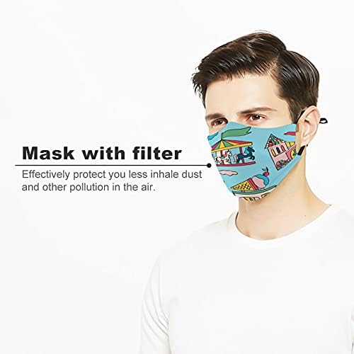 Moden višekratna periva sigurnosna Odjeća maske prašine navlake za usta Print geometrijski ljubavni crtani