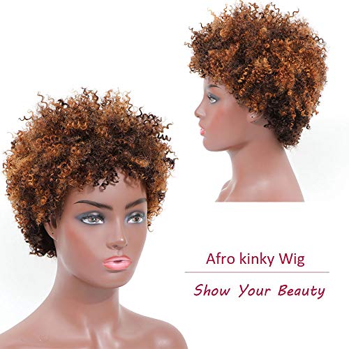 Ms Taj kratki Afro Kinky kovrčava ljudska kosa perike za crne žene brazilske Djevičanske kratke kovrčave