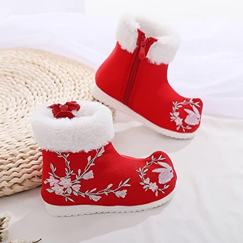 Beziun Dječje Cipele Xloth Cipele Wwarm Zimske Čizme Za Snijeg Vezene Štampane Cipele U Etničkom Stilu Dječje