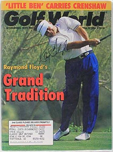 Ray Floyd potpisao potpisan kompletan časopis Golf World - hologrami koji odgovaraju COA