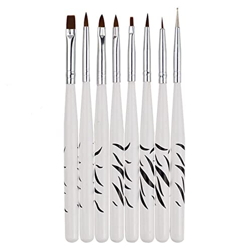 Nail Art četkica set linija crtača olovka za nokte fototerapija olovka 8pcs za salonsku kuću DIY