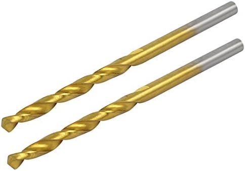 Aexit 3,6 mm držač alata za bušenje Dia titanijum Platirane duple Flaute ravne Bušaće rupe za uvijanje burgije 2 kom Model: 24as235qo230