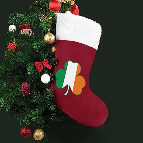 Irska djetelina personalizirana božićna čarapa Početna Xmas Tree Kamin Viseći ukrasi