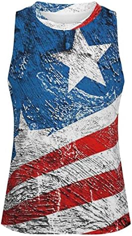 Dan nezavisnosti Tors Womens 2023 ljetni tenk Najbolje američke zastave Grafička majica Casual bez rukava