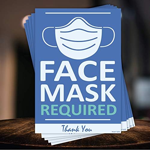 Pack Maska za lice Potreban je znak bez maske Nema unosa 7 x 10 Posteri za naljepnice za poslovanje Molimo