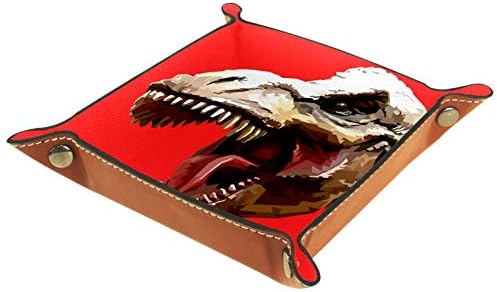 Folding Rolling Dice igre Tray koža Square nakit ladice & gledati, ključ, novčić, Candy Storage Box dinosaurusa