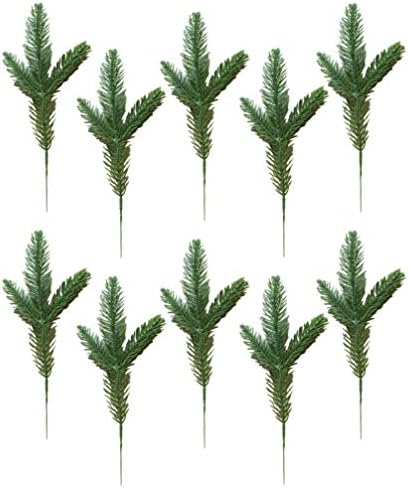 Božićne zelenilo umjetne pine igle grane grane vijenca 10 kom, lažni zelenilo Pilje za vinovanje vijenca