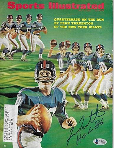 Fran Tarkenton Autographed New York Giants Sports Illustrated 7 / 17 / 67 W / HOF 86 Beckett autentifikovani
