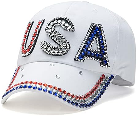 Gamusi Unisex USA američka zastava za bejzbol kapu denim negativnim rešetkama za odrasle