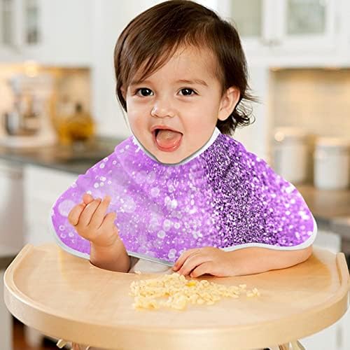 Yyzzh Purple Glitter Confetti Sparkle Ispiši muslin Burp krpe za bebe 4 pakovanje pamučne babne pereve