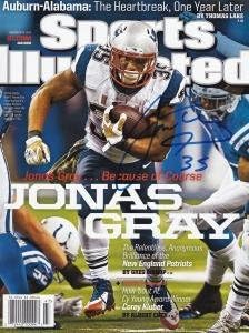 Jonas Gray sa autogramom Sports Illustrated-autographed NFL Magazines