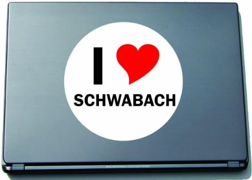Volim aufkleber naljepnica naljepnica laptopaufkleber laptopskin 297 mm mit stadtname Schwabach