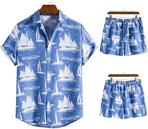 Košulje Ljeto Muški setovi Štampani kratki rukav TrackSuits Muška labava kratke hlače Odjeća Ležerne prilike