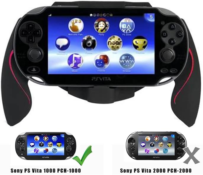 OSTENT Durable joypad nosač držač slučaj Rukohvat Za Sony PSV PS Vita 1000 PCH-1000 Boja Crvena