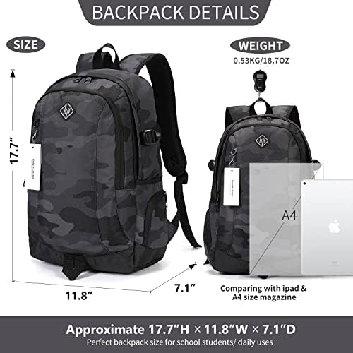 RICKYH STYLE školski ruksak, putna torba za muškarce i žene, lagani fakultet za povratak sa pretinac za laptop