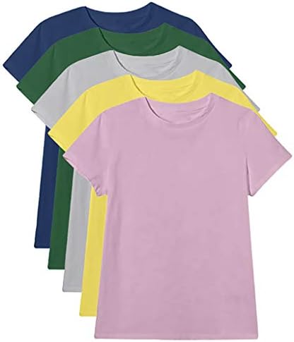 Realdo majica za muškarce i žene 3-pack Classic Fit kratki rukav Crewneck Sportske košulje Solid Boja Mekani tee vrhovi