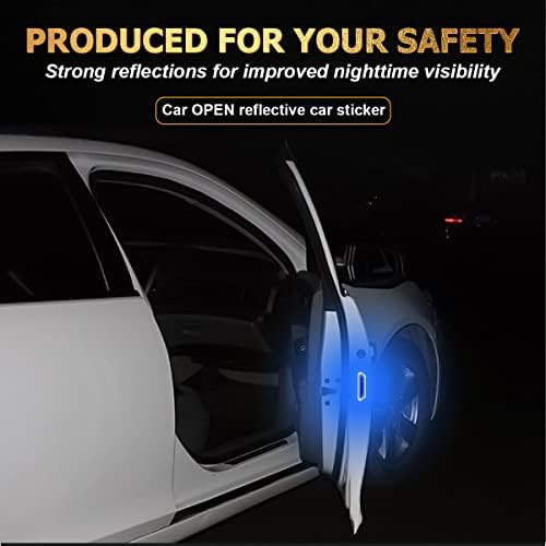 4pcs vrata otvorena upozorenja reflektirajuće naljepnice, noćni vidljivosti auto sigurnosne brzine, 3,6