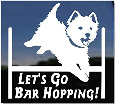 Idemo bar skakanje | Nickerickers® Vinyl West Highland White Terrier Westie Agility naljepnica za naljepnicu