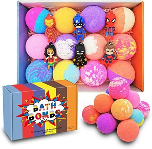 Bombe za kupanje za djecu sa igračkim igračacima iznenađenja unutar superherojskog tastera na 6 kom.