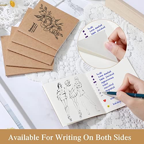 100 komada Mini Blank Notebook Bulk Set mali Kraft papir bez podstavljeni časopisi džepni Časopis za djecu