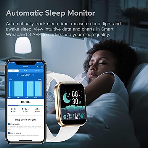 Asuee Smart Watch Fitness Tracker sa 24/7 otkucajem srca, krvni kisik krvnog pritiska i monitorom za spavanje,