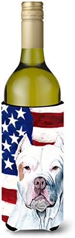 Caroline's blaga SC9026literk USA Američka zastava sa pit bull vin boce HUGGER, Hlatni hladni rukavac Hugger