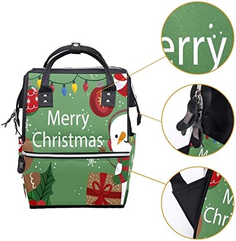 Slatka sretan božićni snjegović ruksak ruksak za bebe nazivne torbe za promjenu multi funkcije Veliki kapacitet