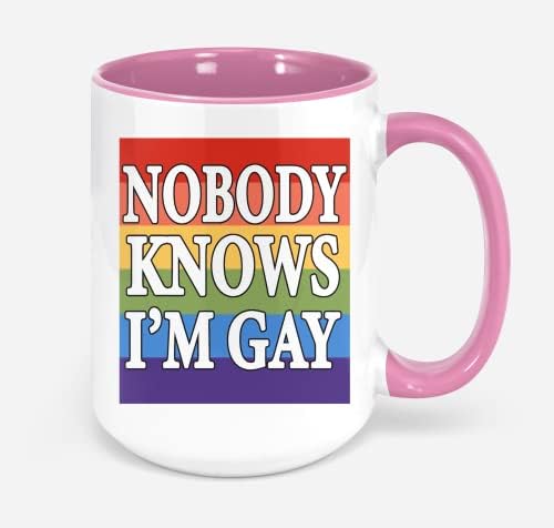 LGBT niko ne zna da sam otvoreno gej Rainbow šolja za kafu-11oz bijeli poklon za prijatelja ljubavnika supruga
