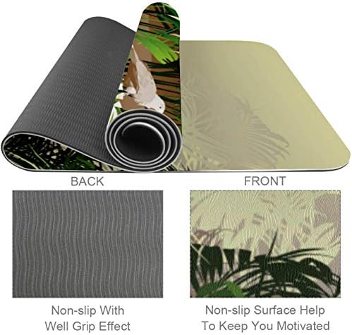 Siebzeh Parrot Tropical Premium Thick Yoga Mat Eco Friendly gumeni Health&fitnes neklizajuća prostirka za