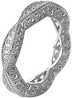 Tinejdžerski prstenovi S925 srebrni okrugli rez full dijamantni bijeli zaručni prsten za žene